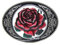 MASOP Vintage ovale Blume rote Rose Gürtelschnalle Cowgirl Girl Rodeo Floral Metall