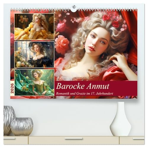 Barocke Anmut. Romantik und Grazie im 17. Jahrhundert (hochwertiger Premium Wandkalender 2026 DIN A2 quer), Kunstdruck in Hochglanz: Die bezaubernde ... Welt der Barockzeit (CALVENDO Menschen)