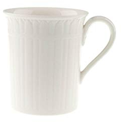 Villeroy & Boch Cellini Kaffeebecher, 300 ml, Premium Porzellan, weiß