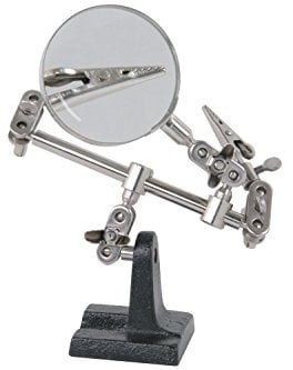 Mercury MAG01 | Heavy Duty Helping Hand with 3 x Zoom Magnifying Glass, Silver