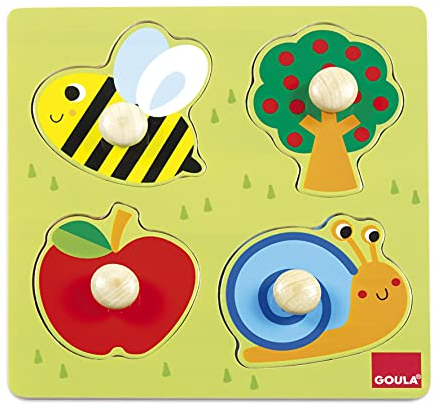 Goula - Holzpuzzle Garten - Puzzle für Kleinkinder - Ab 2 Jahren - Art. Nr. 53010