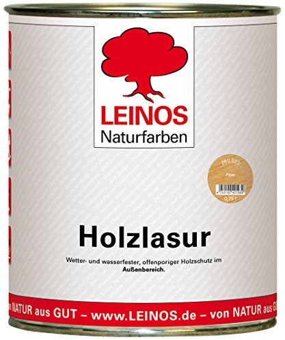 LEINOS 260 Holzlasur für Außen 022 Pinie 0,75 L – Wetterfeste Lasur auf Naturöl-Basis – Atmungsaktiv, Lösemittelfrei & UV-beständig – Für Zäune, Carports, Holzfassaden & Gartenmöbel