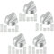 Spares2go Perillas/diales de control para horno AEG (5 unidades, incluye adaptadores, plata)