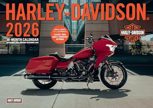 Harley-Davidson 2026 17x12: 16-Month Calendar--September 2025 through December 2026