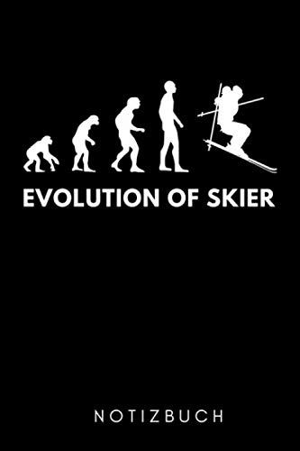 EVOLUTION OF SKIER NOTIZBUCH: A5 KALENDER 2020 Skifahren Buch | Geschenk für Skifahrer | Ski Fahren | Skifahren | Ski-Fans | Geschenkidee | Wintersport | Schönes Buch | Journal