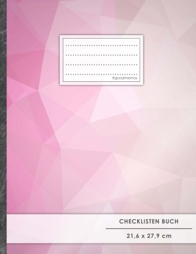 Checklisten-Buch: DIN A4 • 70+ Seiten, Softcover, Register, Decent Pink • #GoodMemos • 18 Checkboxen + Platz für Notizen/Seite (inkl. Register mit Datum uvm.)