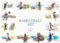 Basketball Art (Wandkalender 2025 DIN A2 quer), CALVENDO Monatskalender