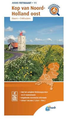 11 Kop van Noord - Halland oost (Hoorn/Enkhuizen): Fietskaart mit Radwegen (Fietskaarten, Band 11)