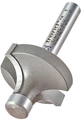 Trend Professional Pin Guided Round Over Router Cutter, 9.5mm Radius, 1/4 Inch Shank, 29mm Cut Diameter & 15.8mm Cut Length, Tungsten Carbide Tipped, 7E/4X1/4TC