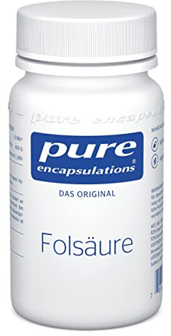 Pure Encapsulations - Folsäure - Unterstützung bei Kinderwunsch und Schwangerschaft, 800 mcg Reine Folsäure, Vegan - 60 Kapseln