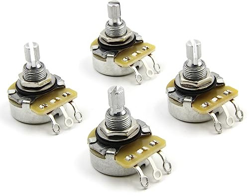 The Art Of Tone Set of 4 (4X) CTS 500K SHORT Split Shaft Audio Taper Potentiometers