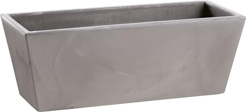 hydroflora Nicoli 63002320 - Fioriera da Balcone Mysia, 40 x 20 x 18 cm, Colore: Cenere Opaco