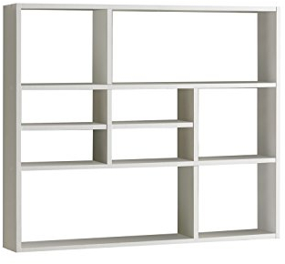 FMD Möbel, 269-001 Mika Wandregal, holz, weiß, maße 90.0 x 16.0 x 78. 5 cm (BHT)