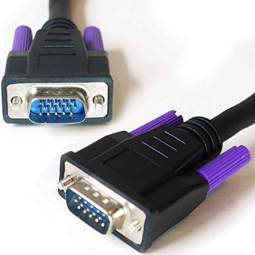 Loops 0.5m VGA Male to SVGA Plug Cable/Lead – Fully Wired & Dual Screened/Shielded PC