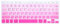 HRH Korean Silicone Keyboard Cover Skin for MacBook Air 13, MacBook Pro 13/15/17 (with or without Retina Display, 2015 or Older Version), iMac (Older USA, Not for MacBook 13 Air A1932) - Ombre Pink