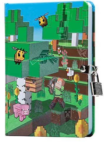 Minecraft: Mobs Glow-In-The-Dark Lock & Key Diary (Gaming)