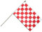 Digni® Drapeau Damier Rouge-Blanc sur hampe