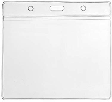 CKB LTD Konferenz groß Horizontal klar/durchsichtig ID Wasserdichte Kunststoff Kartenhalter, Tasche Beutel für Lizenz, Ausstellungen und Kreditkarte, 118x110mm/Kartengröße 115x95mm - 10 Stück