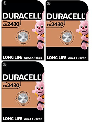 DURACELL Confezione da 3 blister da 1 batteria al litio Electronics CR 2430 3 volt