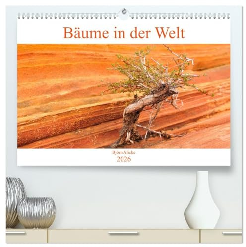 Bäume in der Welt (hochwertiger Premium Wandkalender 2026 DIN A2 quer), Kunstdruck in Hochglanz: Eine Reise um die Welt zu verschiedenen Bäumen (CALVENDO Natur)
