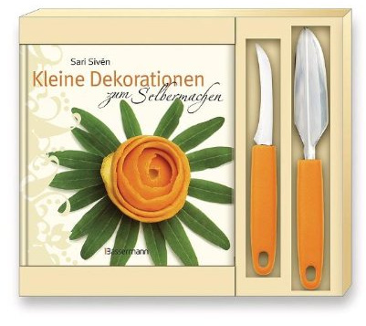 Kleine Dekorationen zum Selbermachen: Essbare Dekorationen für Teller, Tafel und Tisch. Set mit 2 sehr hochwertigen Werkzeugen: Sichelmesser und Dekorier-/V-Messer