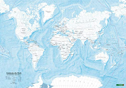Weltkarte zum Ausmalen, Entdecke die Welt, Poster 1:40 Mio., Plano in Rolle: Doppelseitig: Vorderseite Deutsch, Rückseite Englisch (freytag & berndt Poster + Markiertafeln)