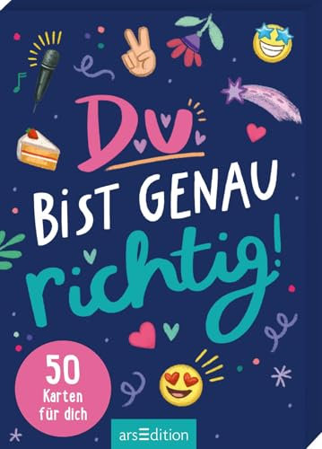 Du bist genau richtig! – 50 Karten für dich (PS: Du bist die Beste!): Mutmachkarten zum Selbstbewusstsein-Stärken | für Mädchen ab 9 Jahren