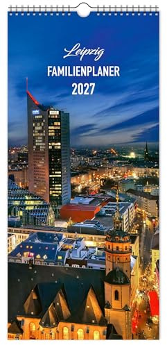 Kalender Familienplaner Leipzig 2027: Einschreibkalender | 20 x 44 cm | weißes Kalendarium