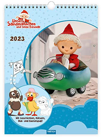 Trötsch Unser Sandmännchen Classickalender Kalender Unser Sandmännchen und seine Freunde 2023: Wandkalender
