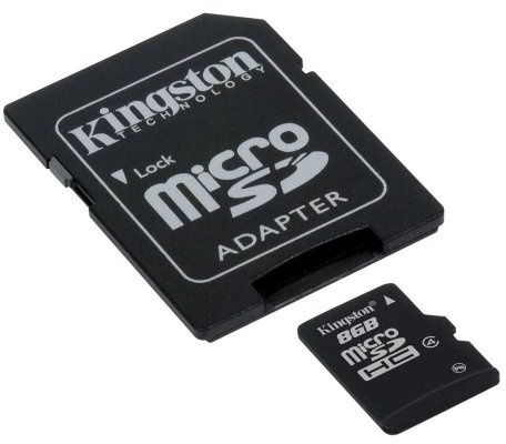 Professional Kingston 8GB MicroSDHC Card for LAVA Iris 355 Smartphone with custom formatting and Standard SD Acapter. (Class 4)