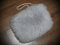 Natur-Fell-Shop Muff/Handwärmer aus echtem Lammfell/m. Kleiner Innentasche/Silber - grau