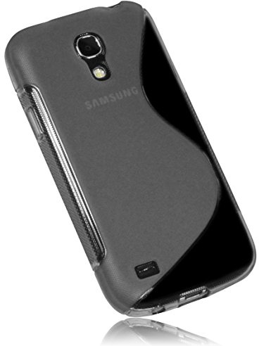 mumbi Hülle kompatibel mit Samsung Galaxy S4 mini Handy Case Handyhülle, transparent schwarz