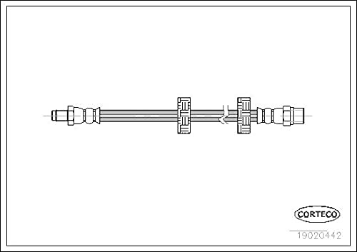 Corteco 19020442 Bremsschlauch vorne | 19020442 passend für 50 740 760 Derby Polo | 19