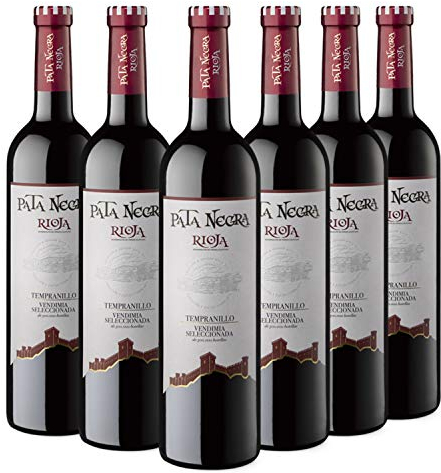 Pata Negra Vendimia Seleccionada - Vino Tinto D.O Rioja - Caja de 6 Botellas x 750 ml