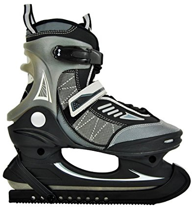 Unbekannt Hochwertige Herren Schlittschuhe Softboot Eislaufschuhe EishockeyJungen Grau/Schwarz 38