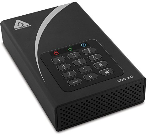 Apricorn 8TB Aegis Padlock DT 256-Bit Encryption USB 3 Hard Drive (ADT-3PL256-8000)