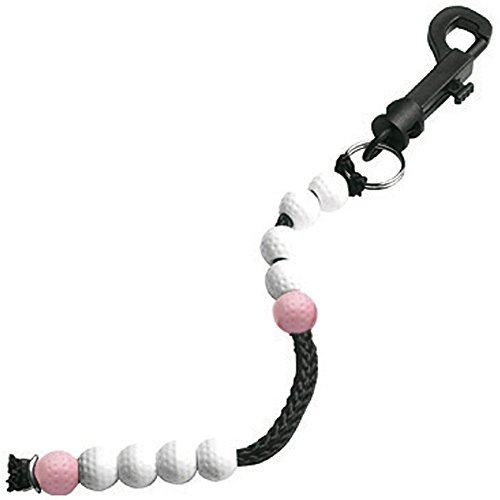 Beadcounter (pink/schwarz/Weiss) - Zählschnur | Scorer | Scorezähler mit Karabiner für Bag, Trolley oder die Hose