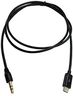 Sinloon Câble de Sortie Audio Micro USB vers 1/8 stéréo 3,5 mm pour S3 i9300 S2 i9100 i9220 Noir