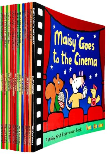 Maisy Mouse First Experience 15 Books Collection Set by Lucy Cousins (Cinema, City, Christmas Eve, Camping, Dentist, Nursery, Sleepover, Museum & More)