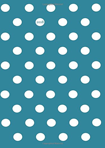 dicker TageBuch Kalender 2018 - Pünktchen Dot Punkt ... Petrol mit weißen Punkten: Endlich genug Platz für dein Leben! 365 Tage = 365 A4-Seiten