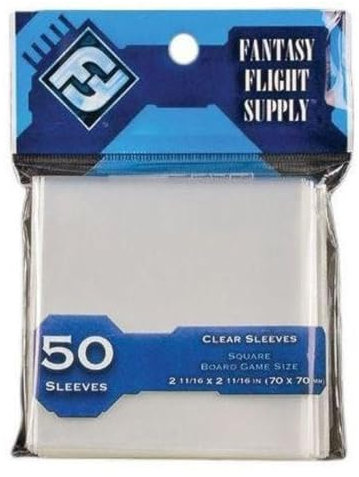 Fantasy Flight 70 x 70 mm Fantasy Flight Square Card Sleeves d10 Board Game