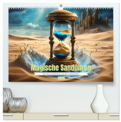 Magische Sanduhren (hochwertiger Premium Wandkalender 2026 DIN A2 quer), Kunstdruck in Hochglanz: Stundengläser, die die Magie der Jahreszeiten einfangen (CALVENDO Natur)