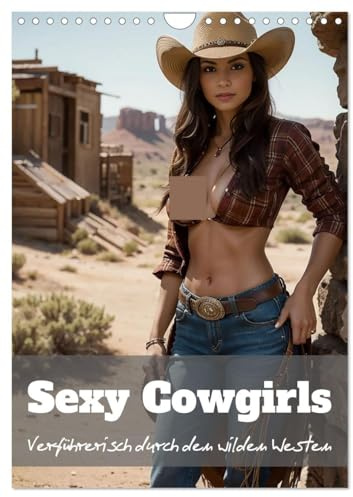 Sexy Cowgirls (Wandkalender 2026 DIN A4 hoch), CALVENDO Monatskalender: Verführerisch durch den wilden Westen (CALVENDO Menschen)
