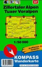 Kompass Karten, Zillertaler Alpen, Tuxer Alpen: Mit Kurzführer und alpinen Skirouten. 1:50000 (KOMPASS Wanderkarte)