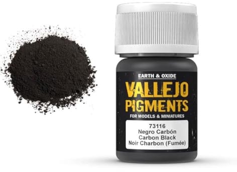 Vallejo 35 ml Pigmente – Carbon Smoke, Schwarz