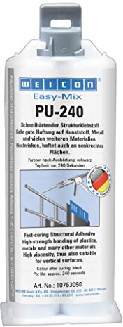 WEICON Easy-Mix PU 240 | 2-Komponenten Polyurethan-Klebstoff, schnellhärtend, schwarz