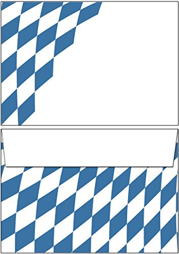 Briefumschläge Bayern Raute 100 Stück Kuverts DIN C6 ohne Fenster 6153-C6