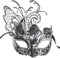 Maskerade-Maske für Frauen Venezianische Maske/Halloween/Party/Ball Prom/Karneval/Hochzeit/Wanddekoration (Silber/Schwarzer Schmetterling)