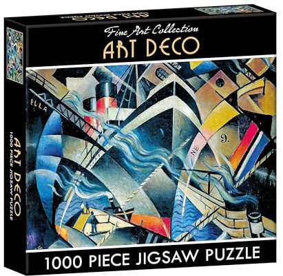 TGSC | Art Deco - The Arrival 1000 Piece Jigsaw Puzzles for Adults | Challenging Therapeutic Fun | Ideal Indoor Pastime | Quality Illustration | Jigsaw Puzzles for Adults