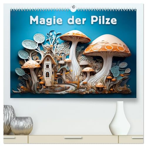 Magie der Pilze (hochwertiger Premium Wandkalender 2026 DIN A2 quer), Kunstdruck in Hochglanz: Eine faszinierende Reise in eine surreale Welt der Pilze (CALVENDO Kunst)
